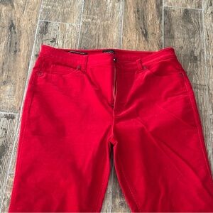 Vibrant Red Corduroy Pants
